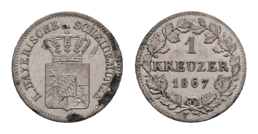  Altdeutschland; Kleinmünze 1867   