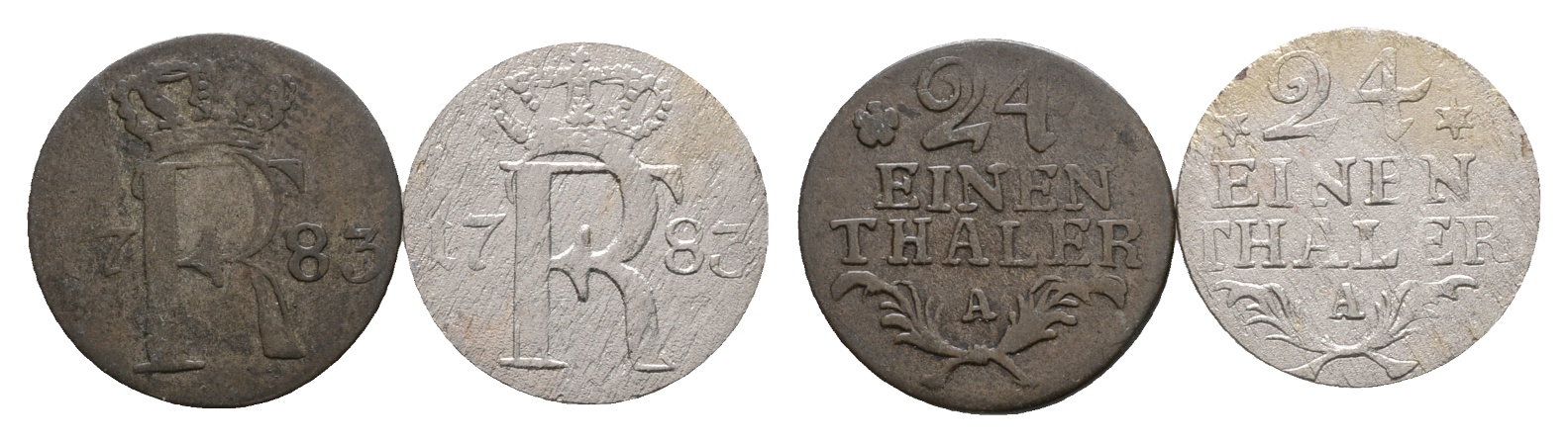  Altdeutschland; 2 Kleinmünzen 1783   