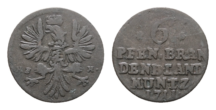  Altdeutschland; Kleinmünze 1711   