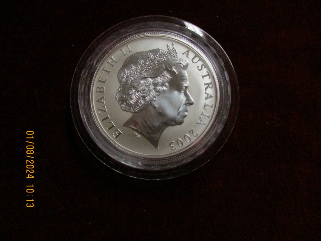  1 Dollar 2003 Känguru Australien Silbermünze   