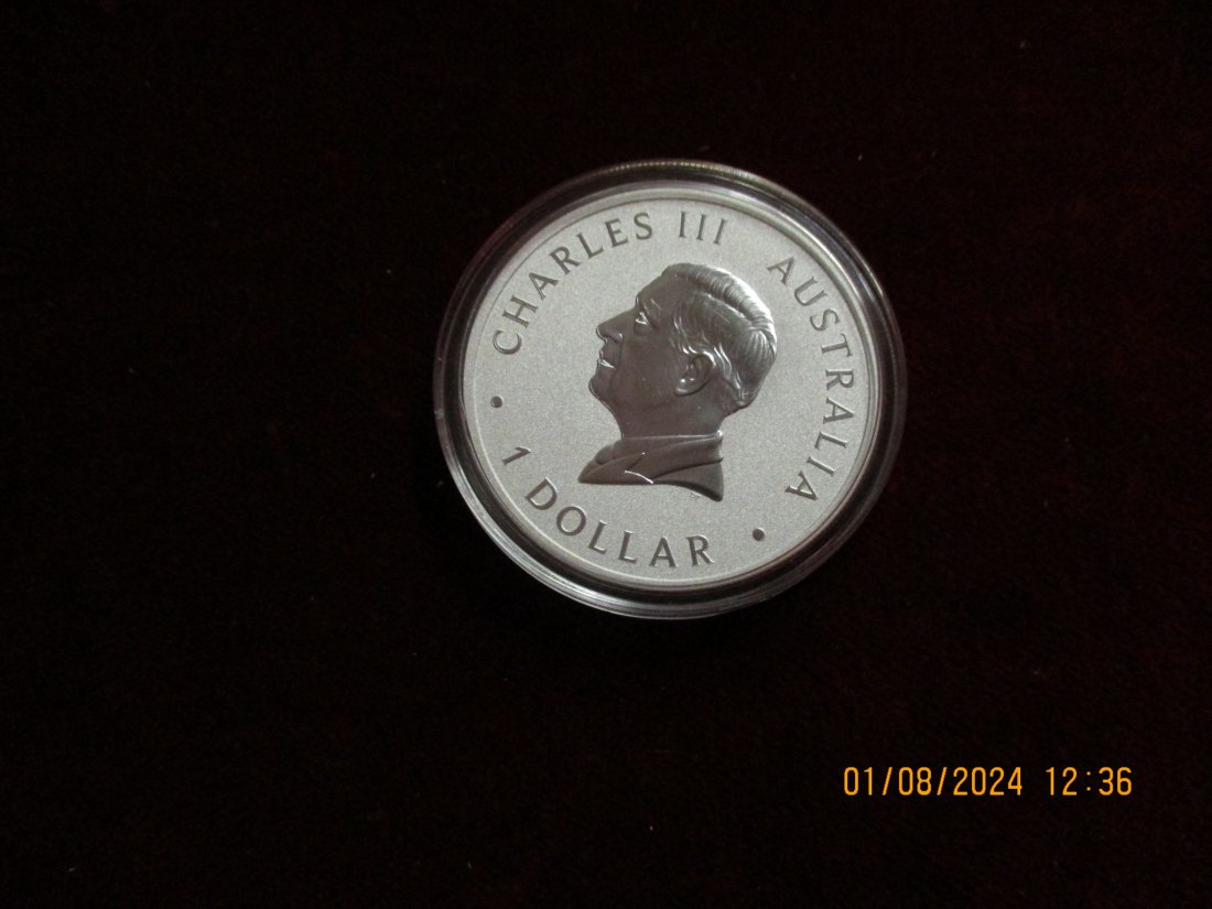  1 Dollar 2024 Kookabura Australien Silbermünze   