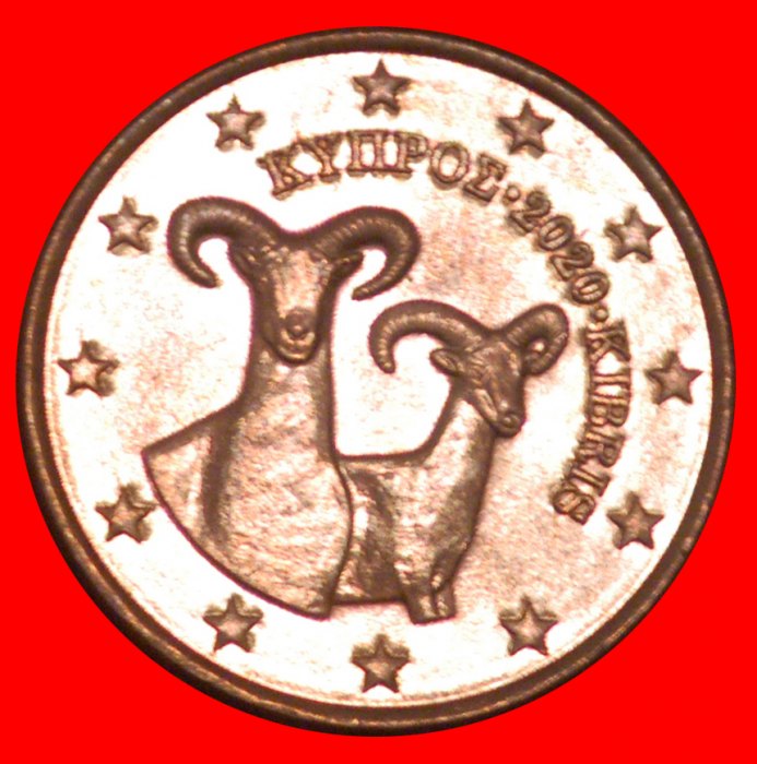  * GREECE (2008-2022): CYPRUS★5 EURO CENTS 2020 MINT LUSTRE! NEW MODIFICATION! LOW START★ NO RESERVE!   