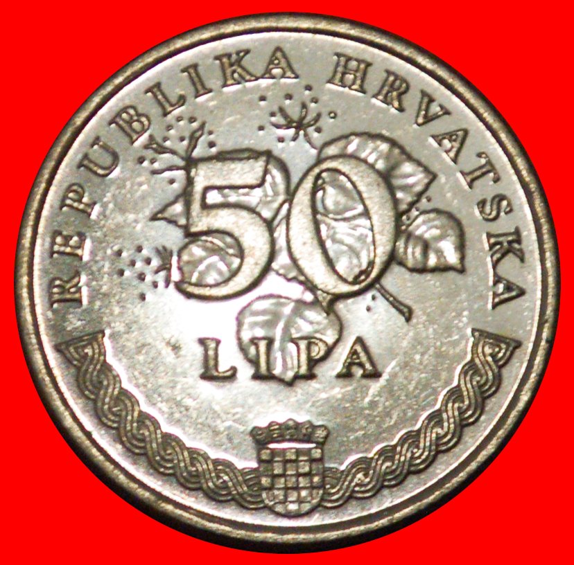  * LATIN (1994-2022): CROATIA ★ 50 LIPAS 2008 FLOWER! MINT LUSTRE! LOW START★ NO RESERVE!   