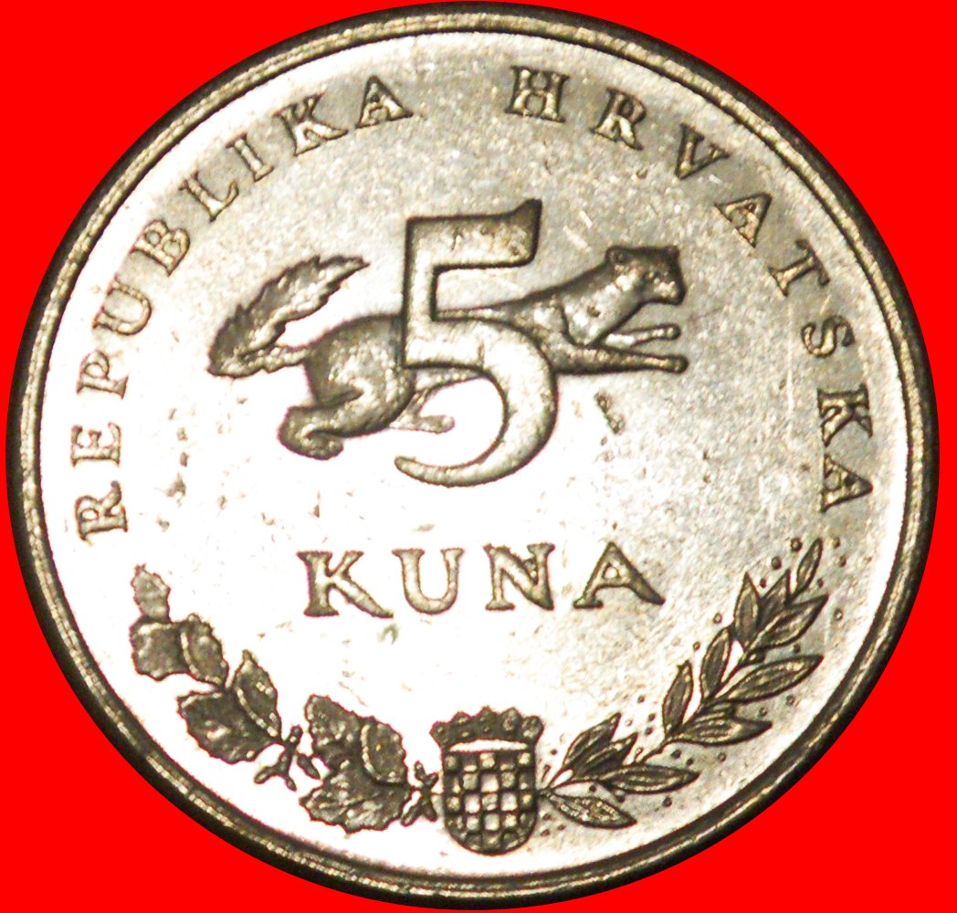  * LATIN BEAR (1994-2022): CROATIA ★ 5 KUNAS 2016 MINT LUSTRE UNCOMMON! LOW START★ NO RESERVE!   