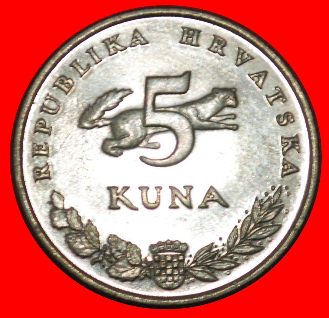  * LATIN BEAR (1994-2022): CROATIA ★ 5 KUNAS 2022 MINT LUSTRE UNCOMMON! LOW START★ NO RESERVE!   