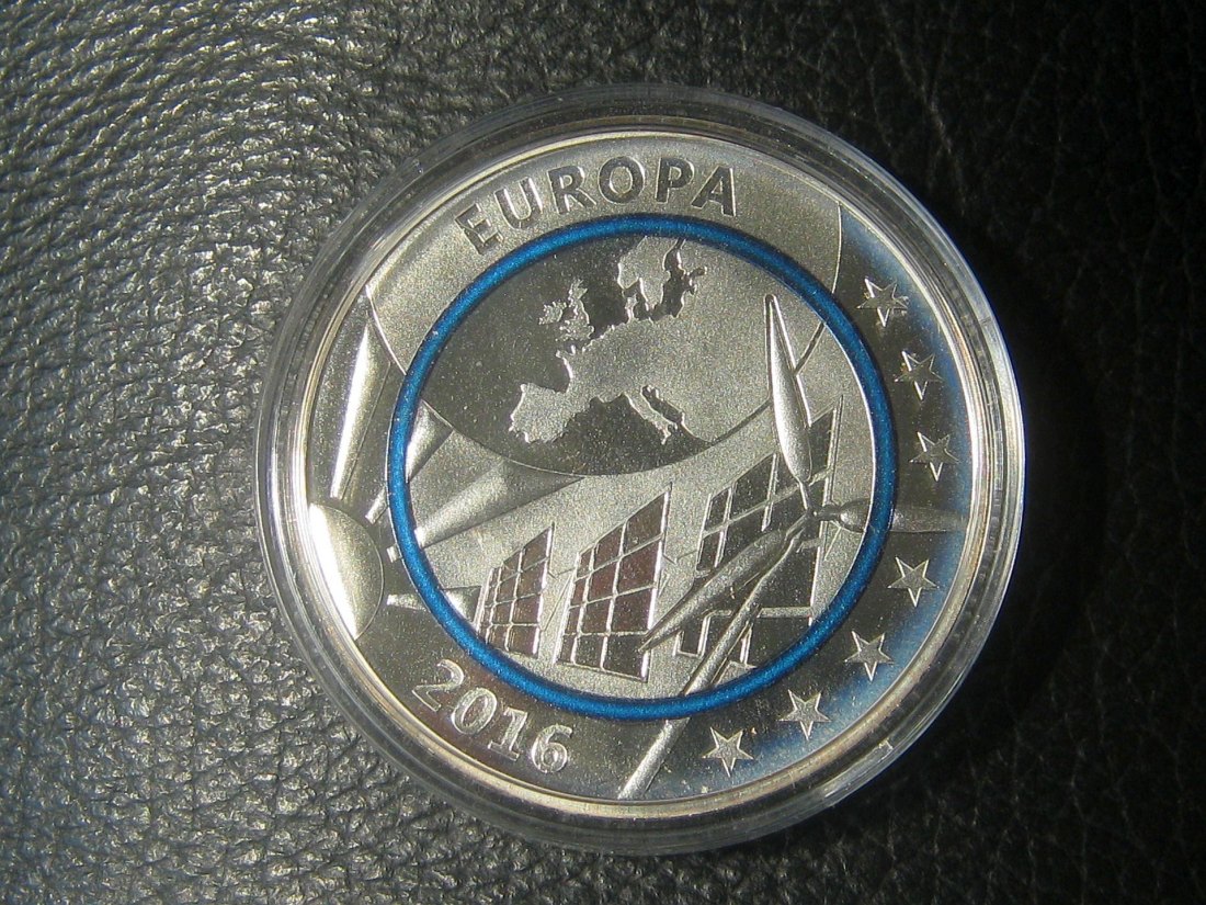  Medaille Silber Europa 2016 PP in Originalkapsel   