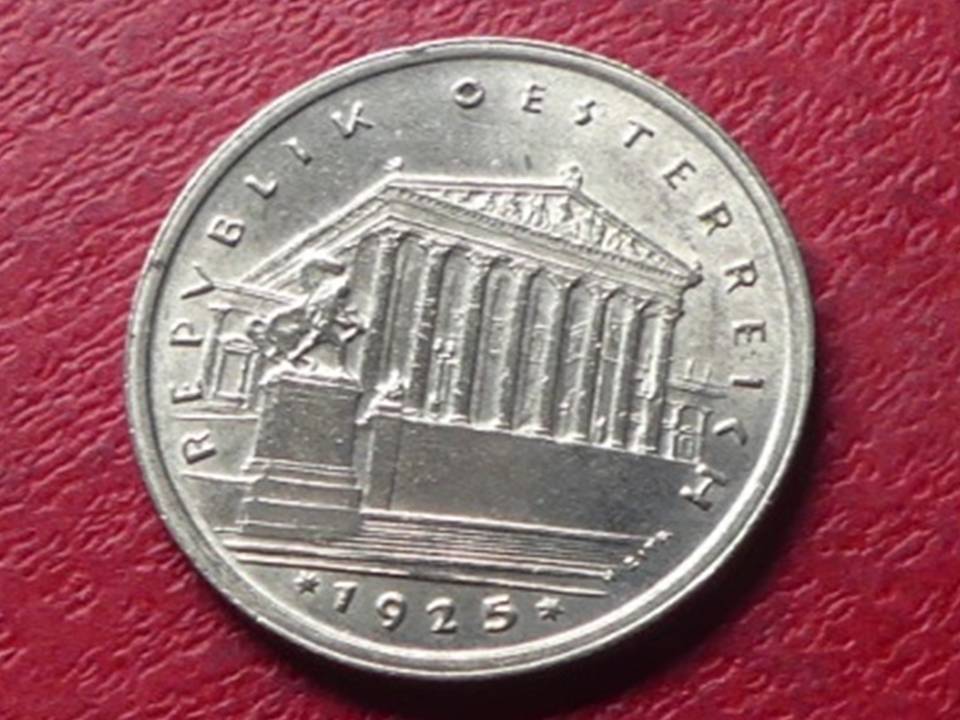  Silbermünze Österreich 1 Schilling 1925 „Parlamentsgebäude“   