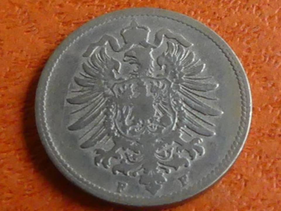  Deutschland Kaiserreich 10 Pfennig 1873 F, seltener Jahrgang   
