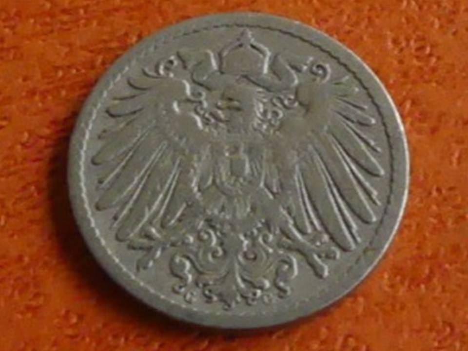  Deutschland Kaiserreich 5 Pfennig 1894 G, seltener Jahrgang   