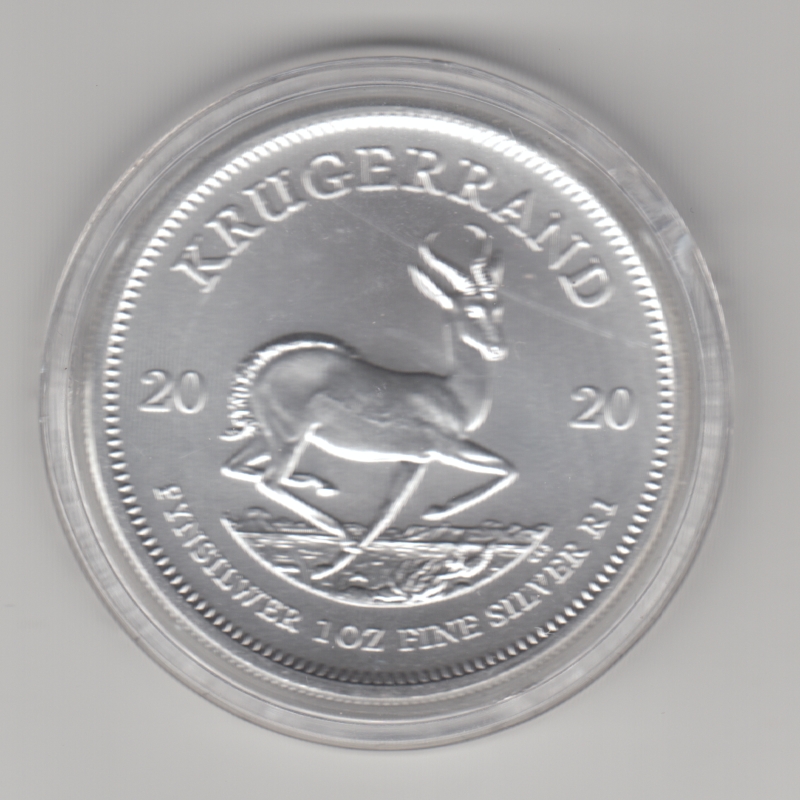 Südafrika, Krügerrand 2020, 1 unze oz Silber   