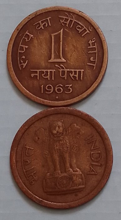  India coin circulated 1963   