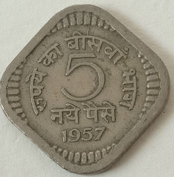  India coin circulated 1957   