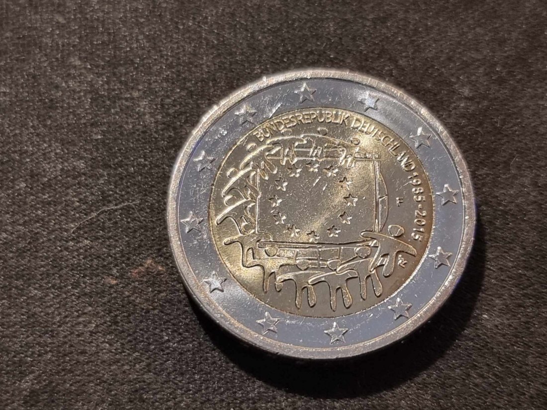  Deutschland 2 Euro 2015 F STG - 30 Jahre Europaflagge   