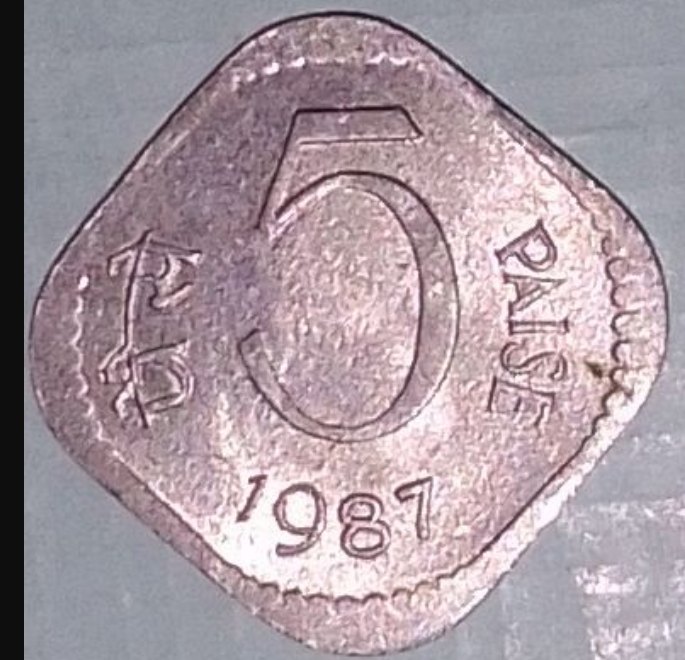  India coin circulated...1987   