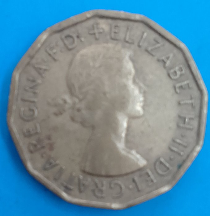  European coin 1966 THREE pence circulated   