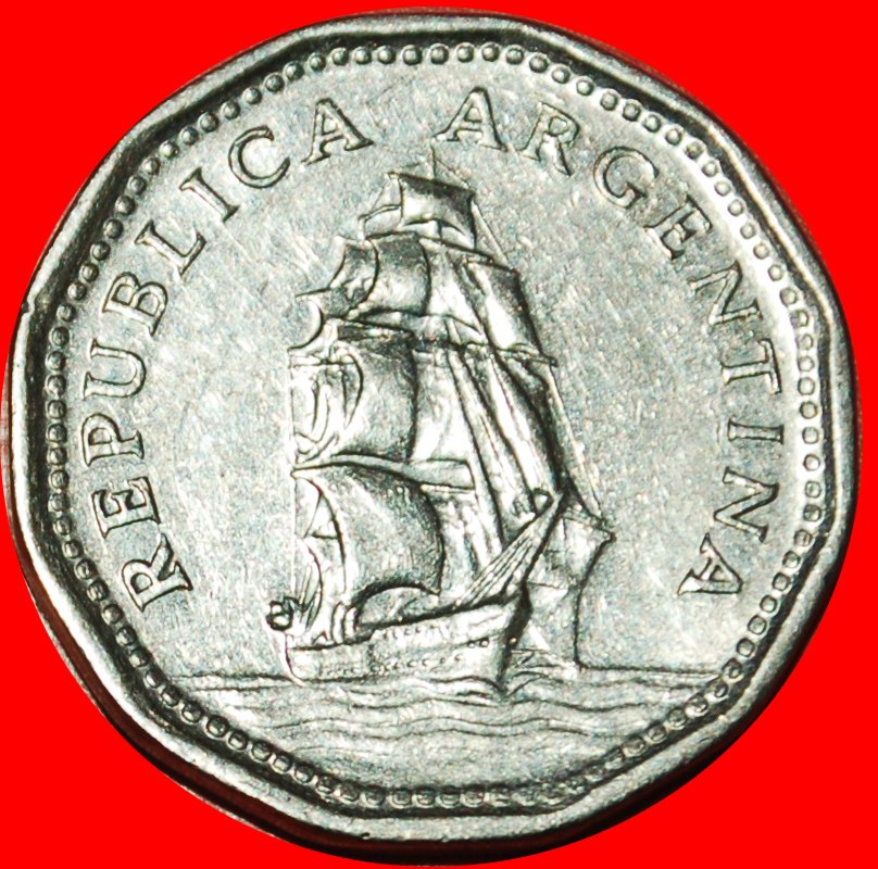  * SHIP (1961-1968): ARGENTINA ★ 5 PESOS 1965! DIE B! LOW START ★ NO RESERVE!   