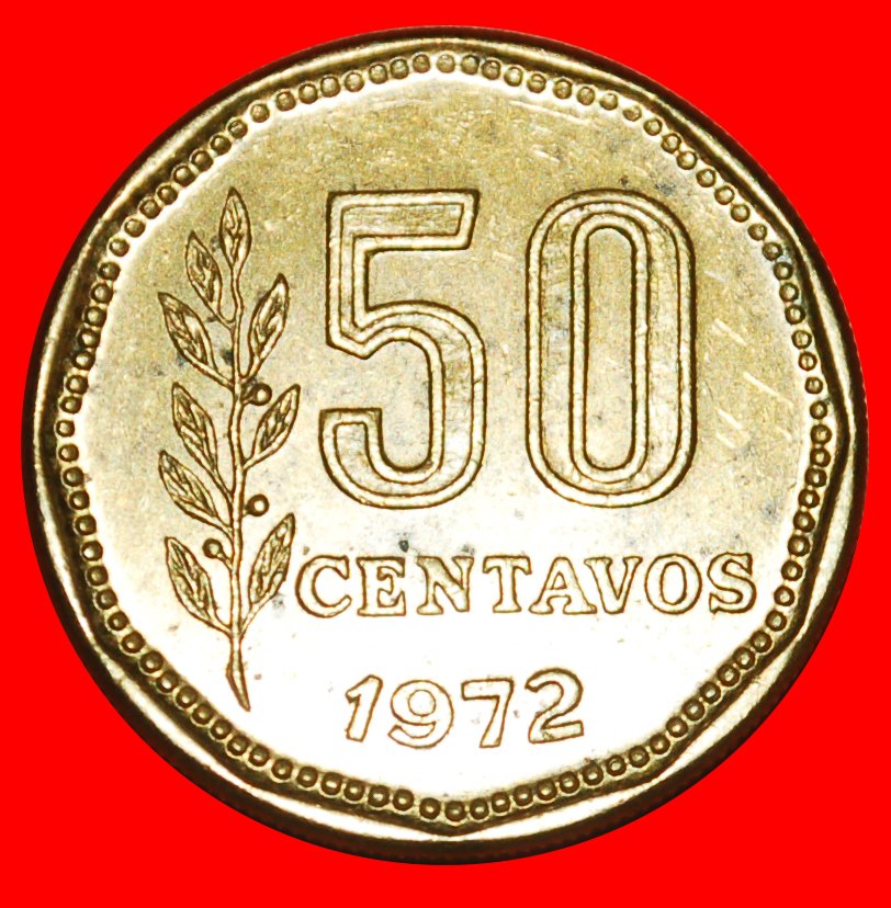  * LIBERTY (1970-1976): ARGENTINA ★ 50 CENTAVOS 1972! LOW START ★ NO RESERVE!   