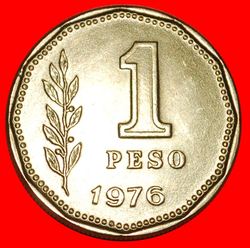  * CHILE (1974-1976): ARGENTINIEN ★ 1 PESO 1976 GROSSE SONNE STG STEMPELGLANZ! OHNE VORBEHALT!   