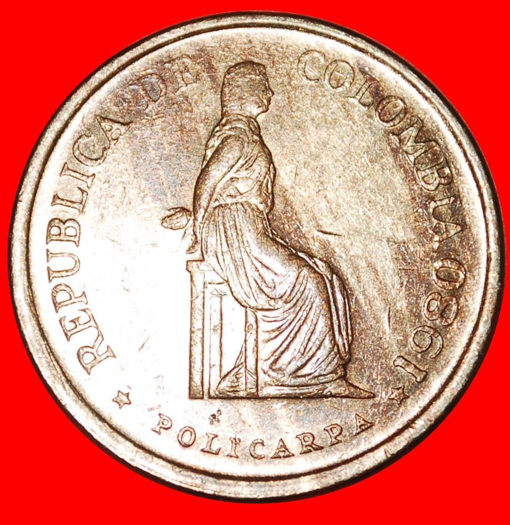  * POLICARPA (1795-1817): KOLUMBIEN ★ 5 PESO 1980! INDUSTRIE (1980-1988)! OHNE VORBEHALT!   