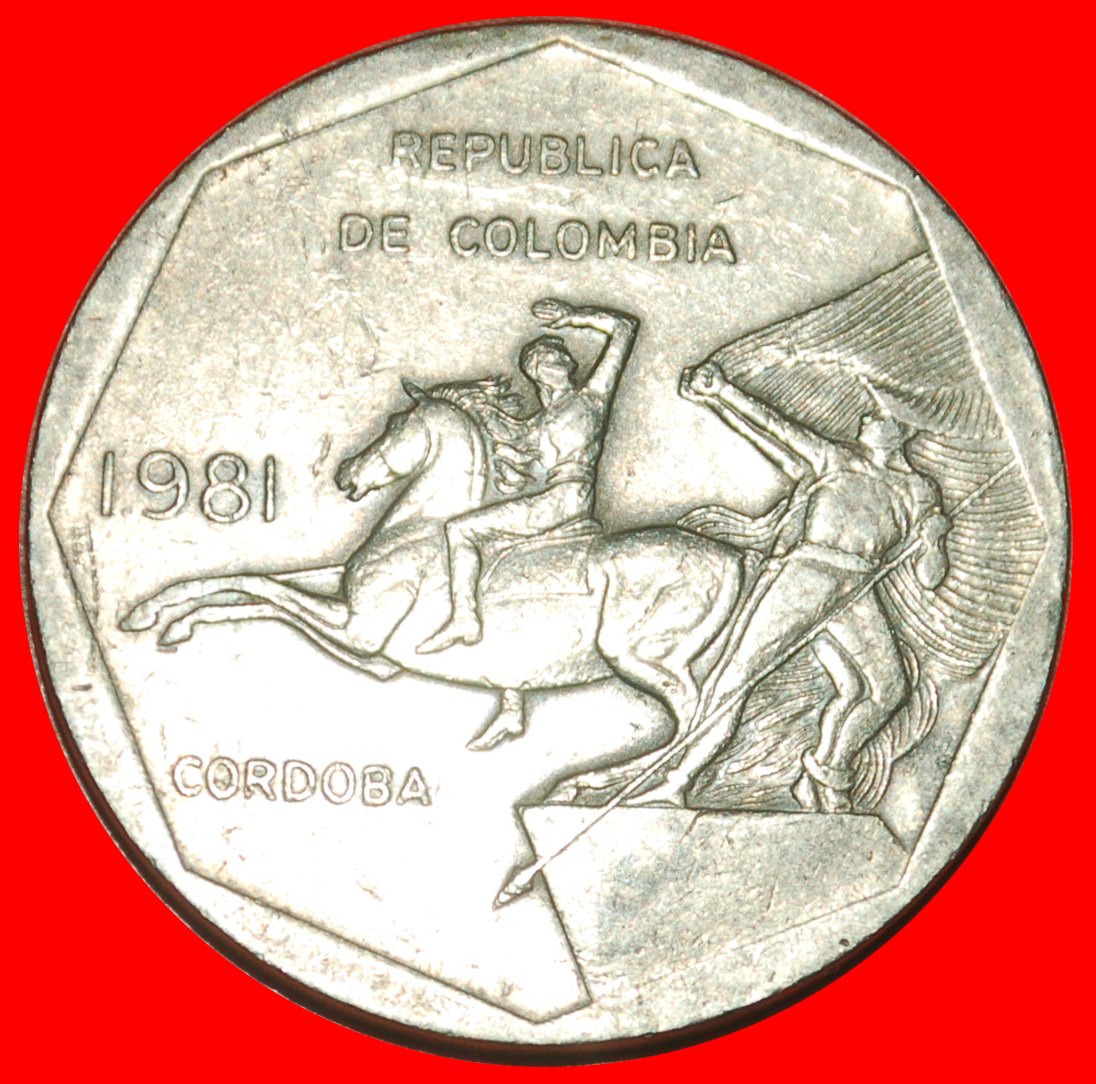  * MAP (1981-1989): COLOMBIA ★ 10 PESOS 1981 CORDOVA (1799-1829)! LOW START ★ NO RESERVE!   