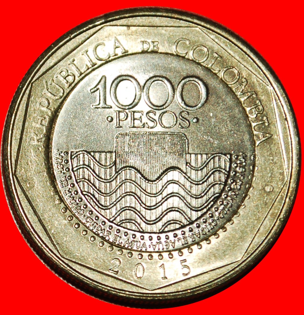  * FINLAND AND SLOVAKIA (2012-2024): COLOMBIA ★ 1000 PESOS 2015 TURTLE UNC! LOW START ★ NO RESERVE!   