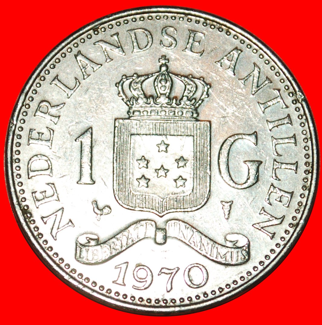  * JULIANA (1948-1980): NETHERLANDS ANTILLES ★ 1 GULDEN 1970! WITH ARUBA★LOW START★ NO RESERVE!   