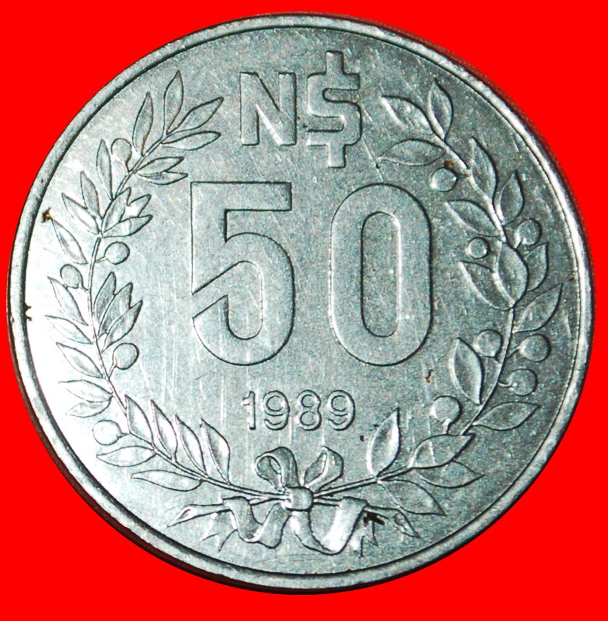  * FRANKREICH: URUGUAY ★ 50 NEU PESO 1989! SONNE MIT STRAHLEN!★OHNE VORBEHALT!   