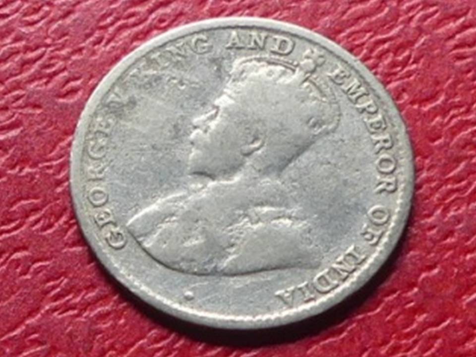  Silbermünze Ceylon 10 Cents 1910 George V   