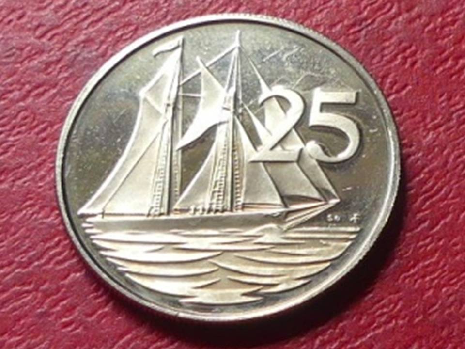  Cayman Islands 25 Cents 1980   