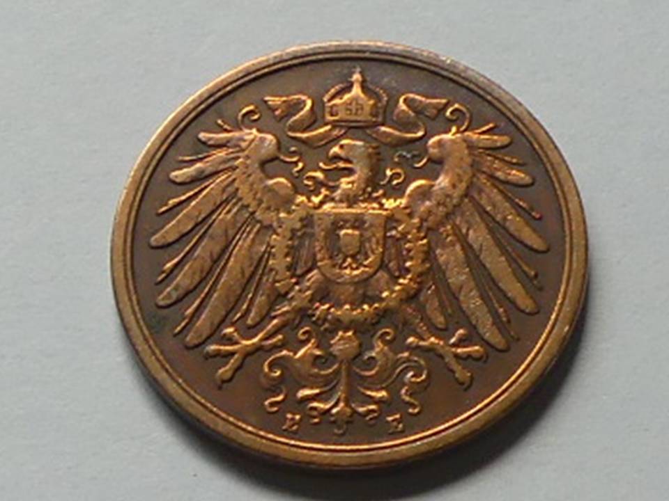  Deutschland Kaiserreich 2 Pfennig 1904 J seltener Jahrgang   