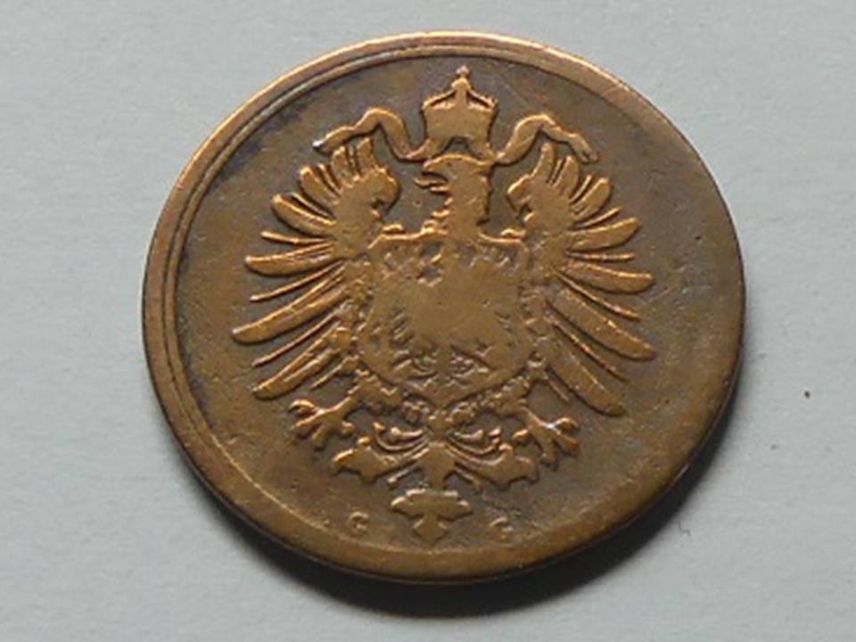  Deutschland Kaiserreich 1 Pfennig 1874 G seltener Jahrgang   