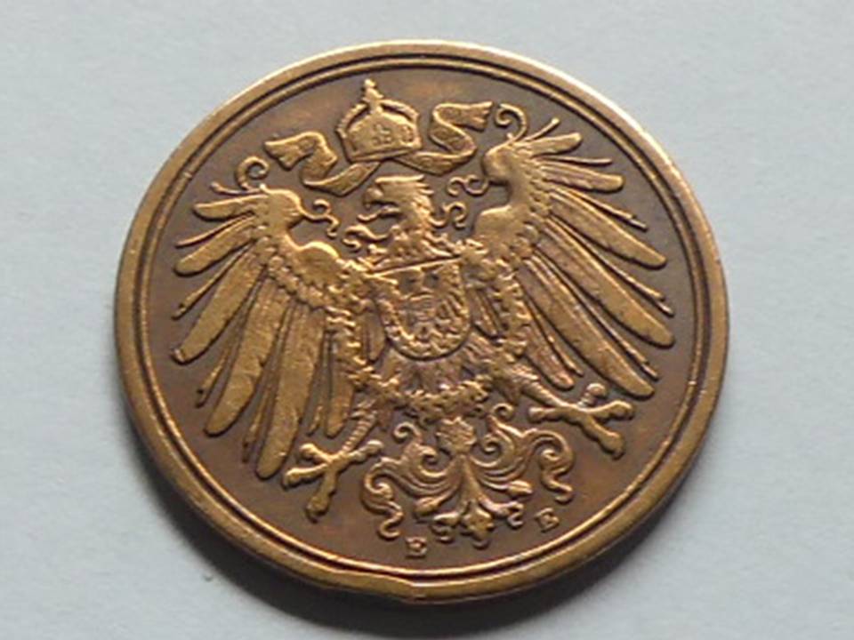  Deutschland Kaiserreich 1 Pfennig 1893 E seltener Jahrgang   