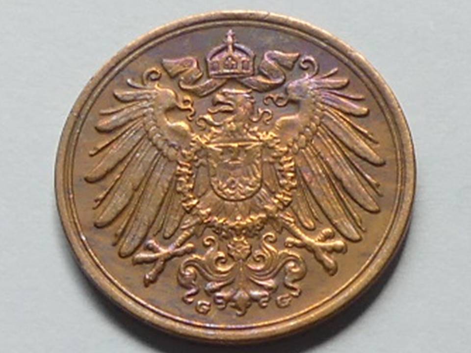  Deutschland Weimarer Republik 1 Pfennig 1916 G seltener Jahrgang   