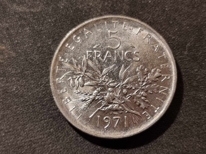  Frankreich 5 Franc 1971 VZ-STG   