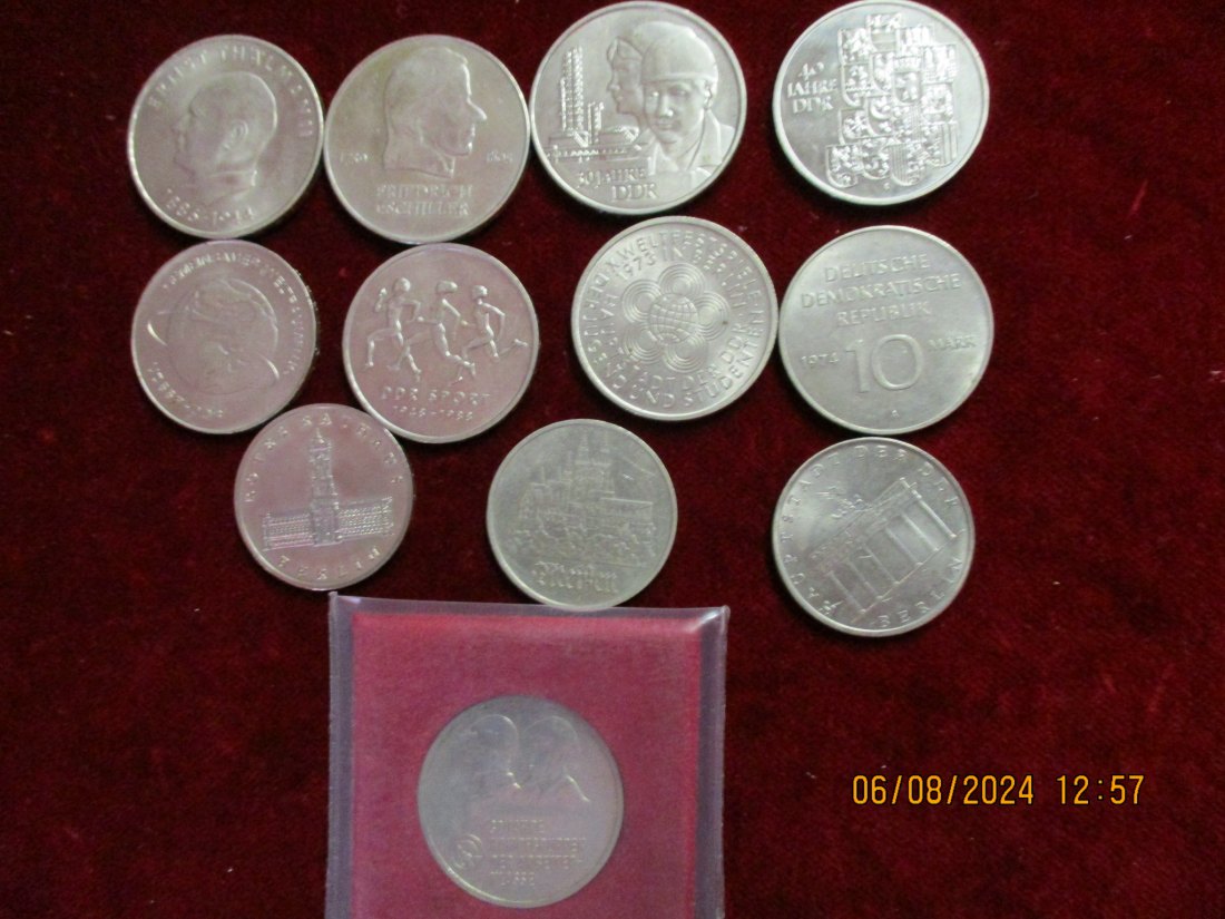  Lot - Sammlung DDR Münzen 5 bis 20 Mark / 01   