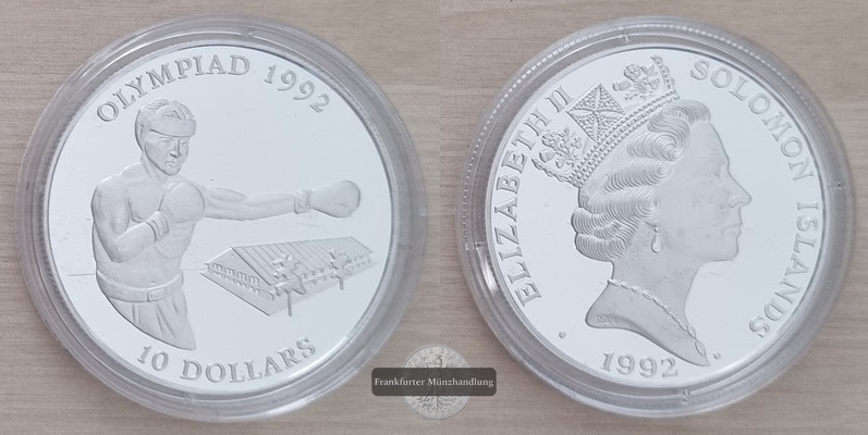  Salomon Inseln,  10 Dollar 1992  Olympic Games   FM-Frankfurt  Feinsilber: 29,11g   