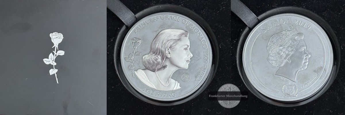  Samoa 10$ Prinzessin Grace Kelly von Monaco 2019  FM-Frankfurt  Silber:29,1g   