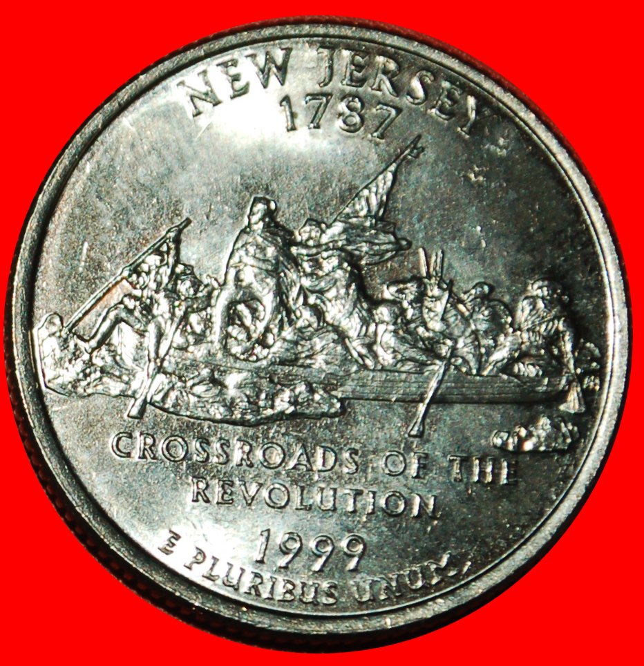  Ⰶ LEUTZE 1851 SCHIFF 1787: USA★1/4 DOLLAR 1999D★WASHINGTON 1789-1797★STG STEMPELGLANZ★OHNE VORBEHALT   