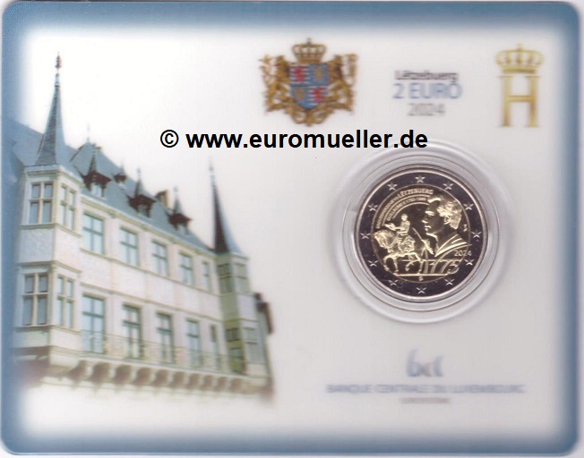 Luxemburg 2 Euro Gedenkmünze 2024 Guillaume II....bu. CC   