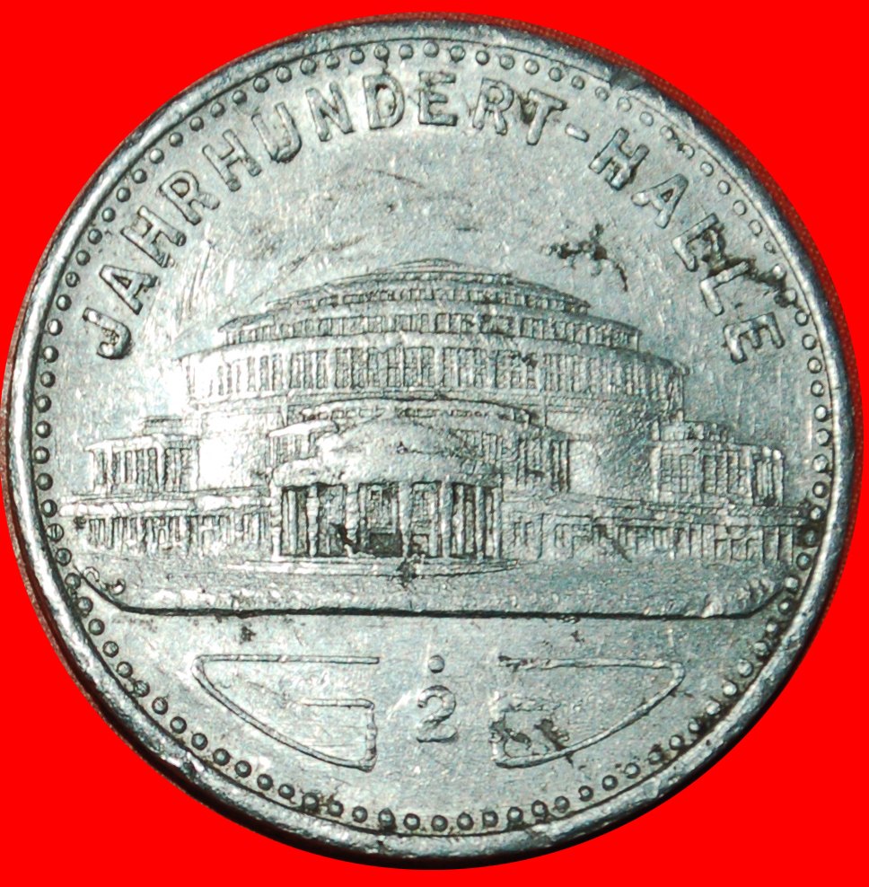  Ⰶ CENTENNIAL HALL: GERMANY BRESLAU (POLAND) ★ 15 PFENNIGS (1913-1945) RARE! LOW START ★ NO RESERVE!   