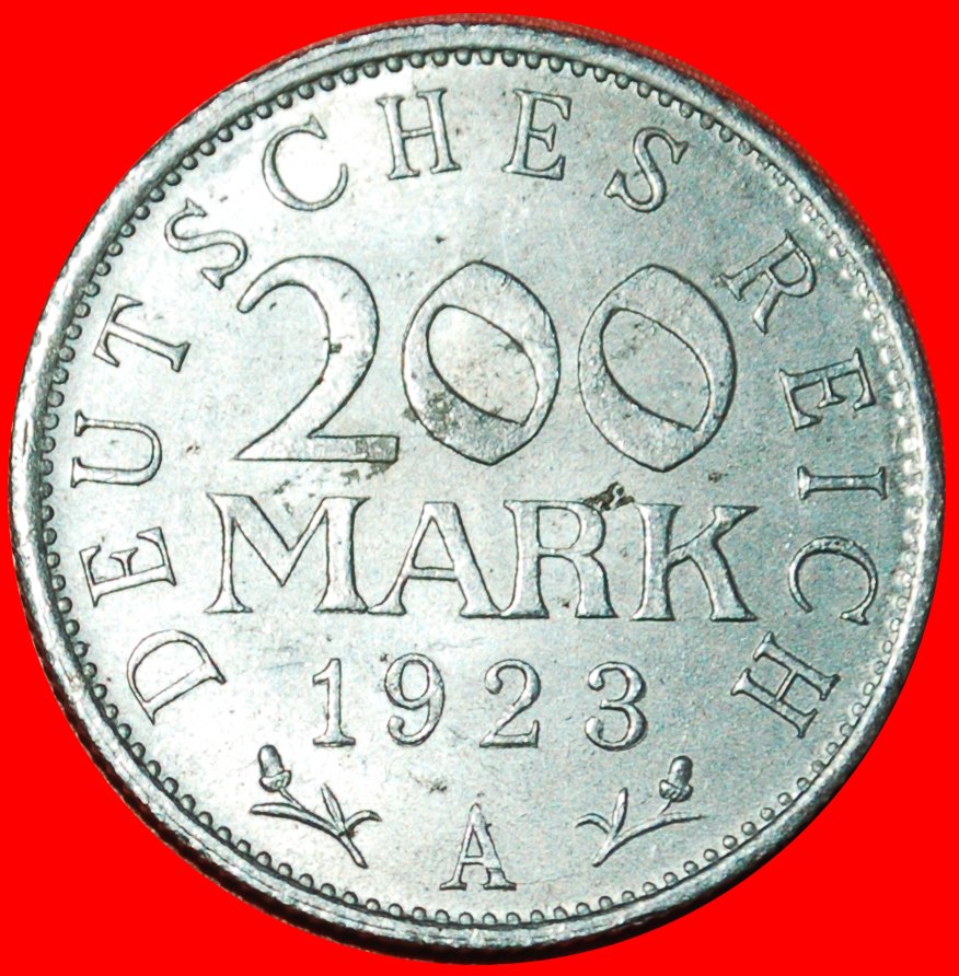  Ⰶ INFLATION: GERMANY WEIMAR REPUBLIC ★ 200 MARKS 1923A! LOW START ★ NO RESERVE!   