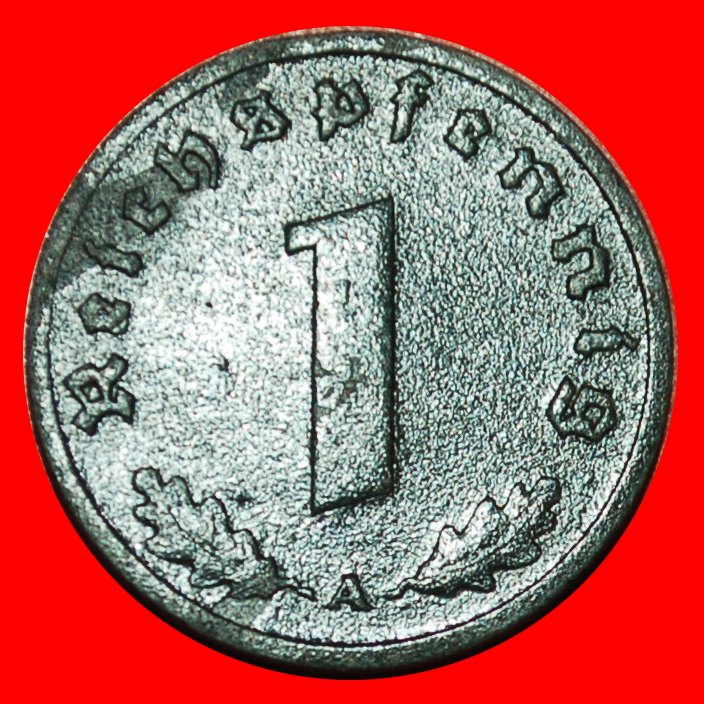  Ⰶ SWASTIKA (1940-1945): GERMANY ★ 1 PFENNIG 1945A UNCOMMON! THIRD REICH 1933 LOW START ★ NO RESERVE!   