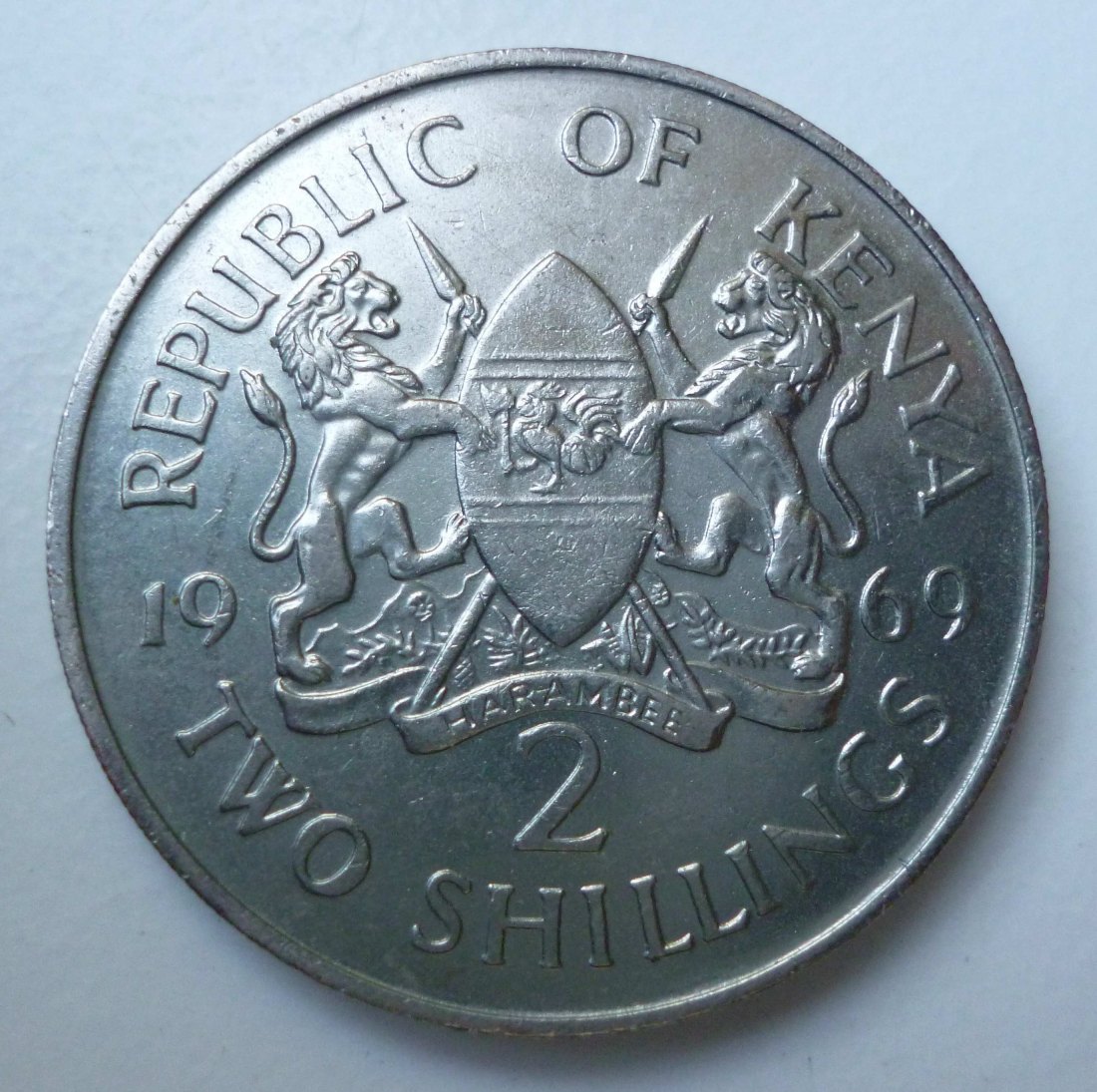  Kenia 2 Shillings 1969 Büste von Mzee Jomo Kenyatta   