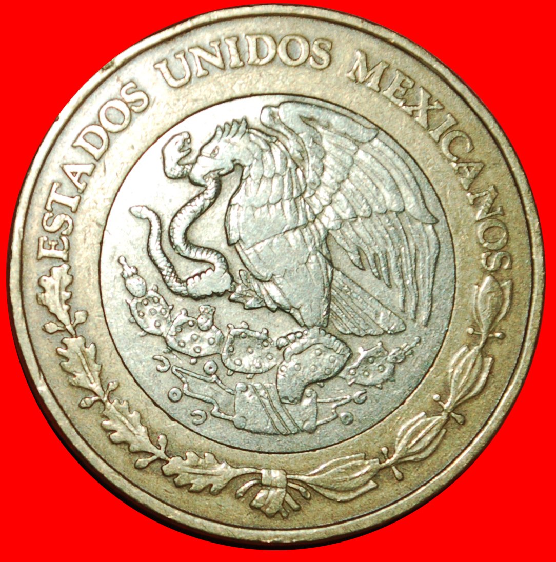  Ⰶ SUN STONE (2000-2001): MEXICO★10 PESOS 2001 FIRE MASK! MILLENNIUM UNCOMMON★LOW START ★ NO RESERVE!   