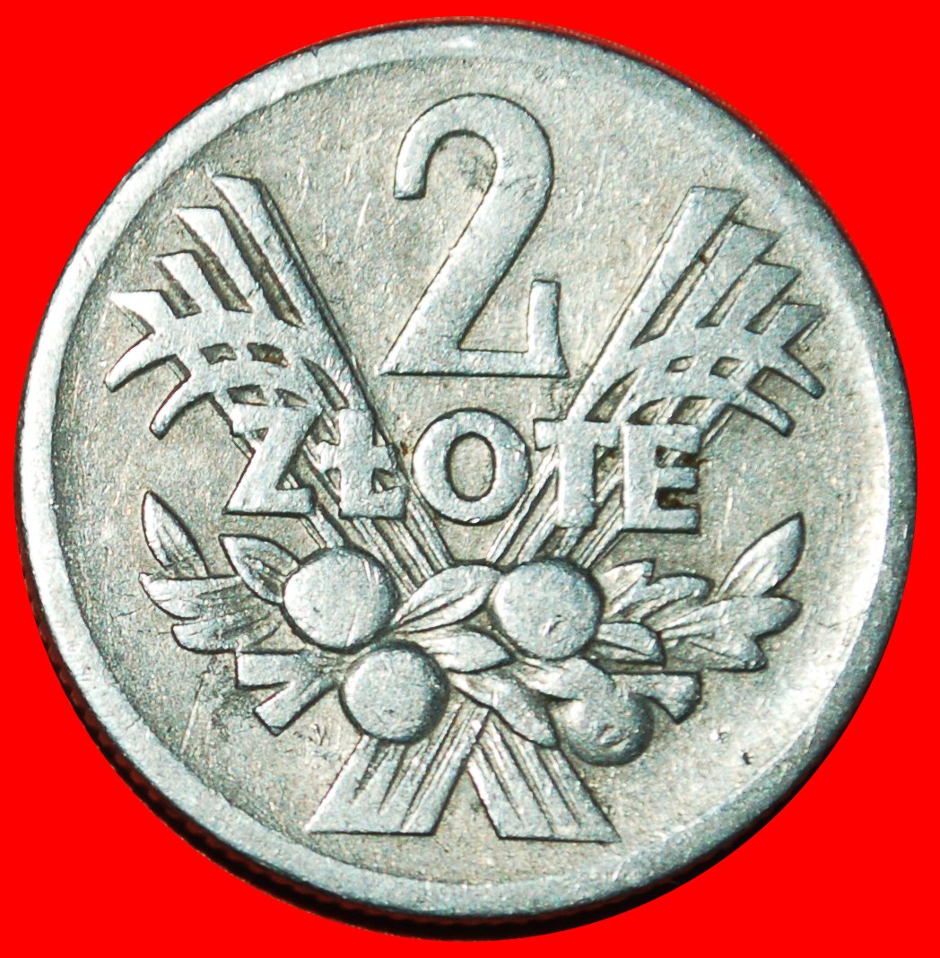  Ⰶ SOCIALIST STARS ON EAGLE (1958-1974): POLAND ★ 2 ZLOTYS 1958! ★LOW START ★ NO RESERVE!   