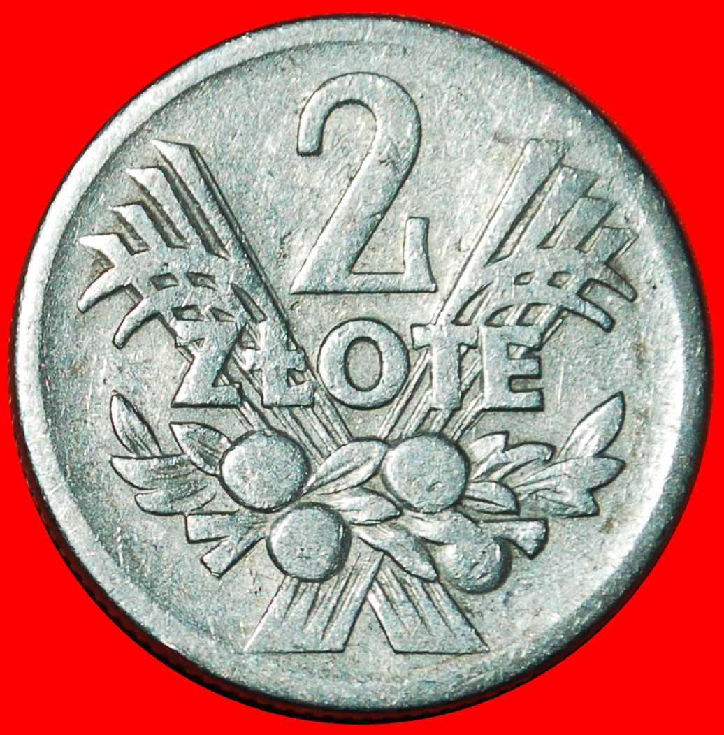  Ⰶ SOCIALIST STARS ON EAGLE (1958-1974): POLAND ★ 2 ZLOTYS 1960! ★LOW START ★ NO RESERVE!   