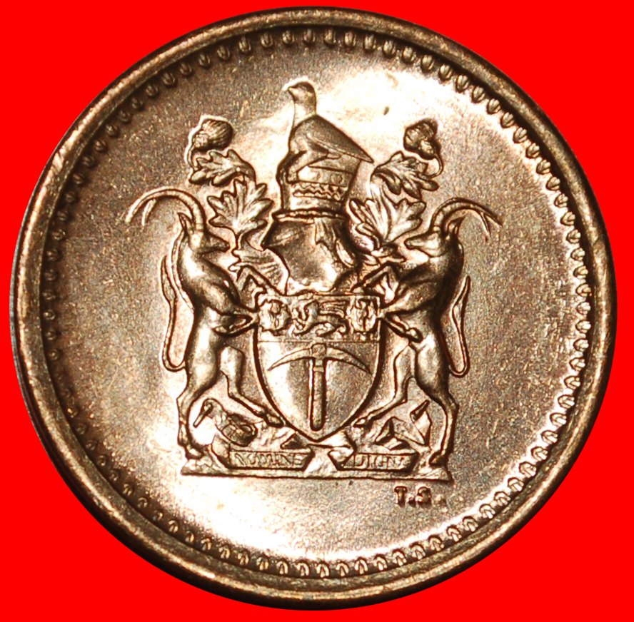  Ⰶ SÜDAFRIKA (1970-1977): RHODESIEN ★ 1 CENT 1972! UNANERKANNTES LAND★ STG SELTEN★OHNE VORBEHALT!   