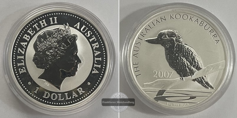  Australien  1 Dollar 2007  Kookaburra FM-Frankfurt Feinsilber: 31,1g   