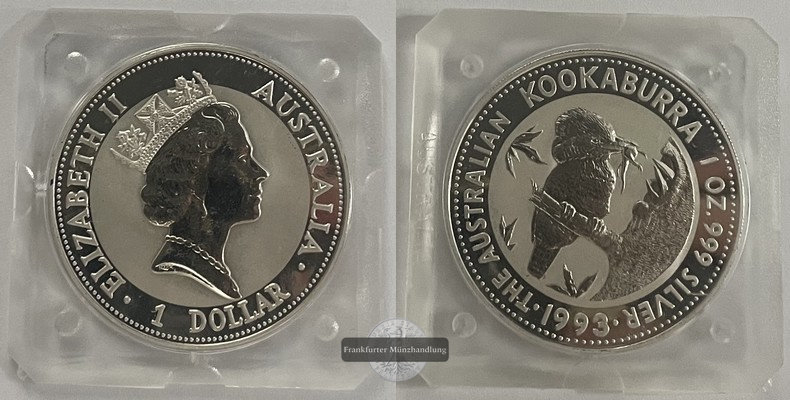  Australien  1 Dollar  1993  Kookaburra FM-Frankfurt Feinsilber: 31,1g   