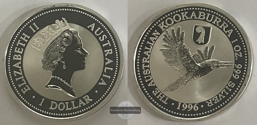  Australien  1 Dollar  1996  Kookaburra FM-Frankfurt Feinsilber: 31,1g   